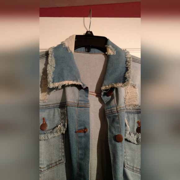 Fashion Nova Distressed Jean Jacket - Picture 7 of 8
